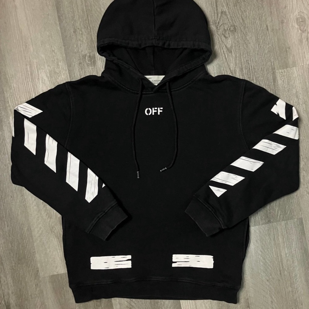 Off White "Seeing Things" BlackStreetwear Hoodie - Authentic